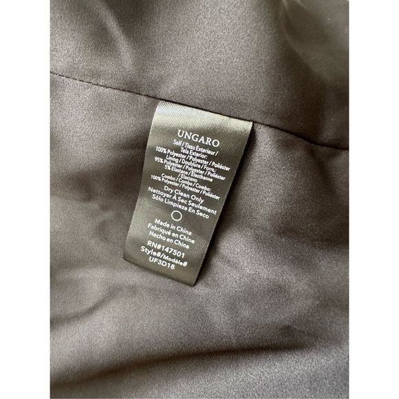 Ungaro Abby Side-Slit One-Shoulder Cape Gown size 12 - Picture 10 of 11